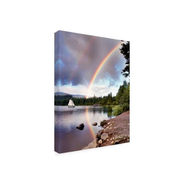 Monte Nagler 'Sailing Under Rainbows Oregon Color' Canvas Art,35x47